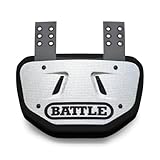 Battle Sports Novelty Football Back Plate – Hard Shell Lower Back Protector with Contoured Foam for High-Impact Protection - Adult, Diamond