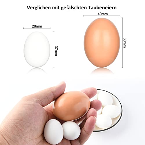 GanKe Holzeier Nesteier für Hühner, Künstliche Holzeier Helfen Beim Legen, Landwirtschaftliches Werkzeug für Geflügel… – Bild 5