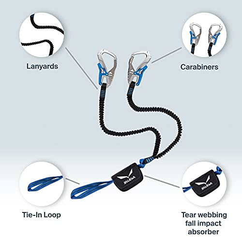 Foto von SALEWA Set VIA FERRATA Ergo CORE, Silver, Uni & Unisex Klettergurt VIA Ferrata EVO, Carbon/Polar Blue, M/XXL, 00-0000000804