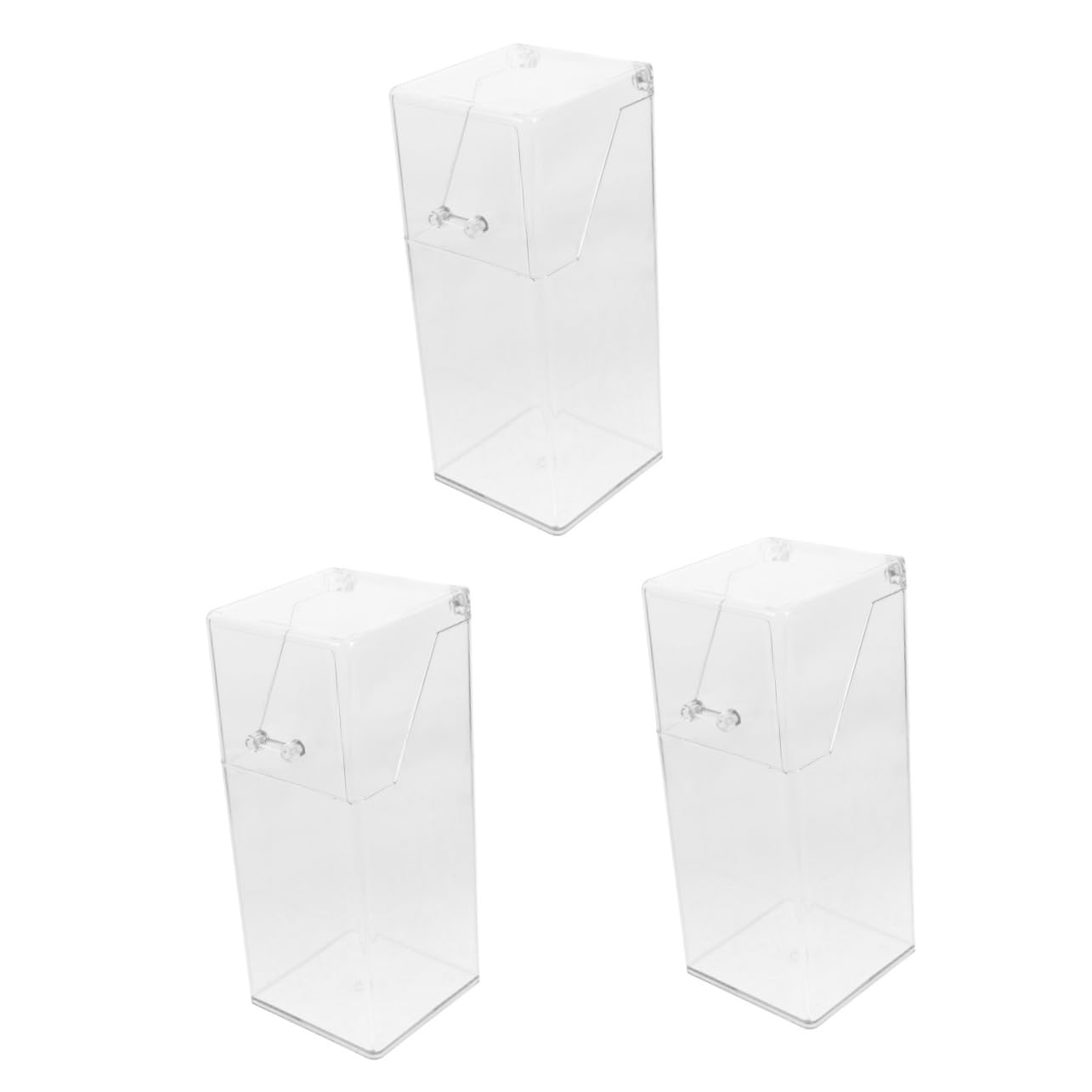ULTECHNOVO 3pcs Mask Glove Box Clear Glove Holder Tissue Napkin Dispenser Clear Storage Container Shoe Cover Dispenser Glove Dispenser Rack Face Mask Wall Mask Dispenser Plastic Transparent