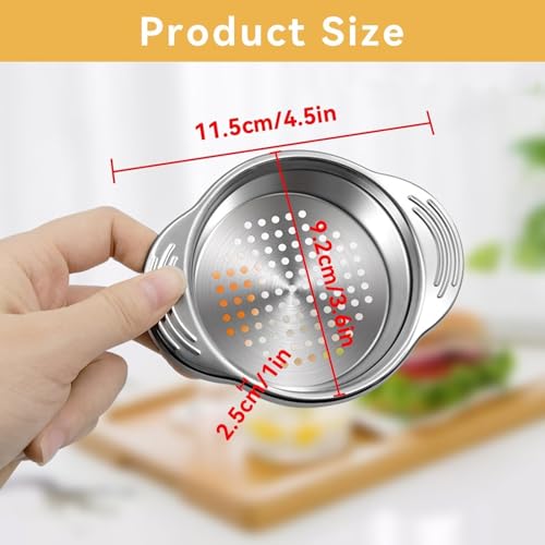 Colador para lata de atún de acero inoxidable 2 piezas miniatura 3