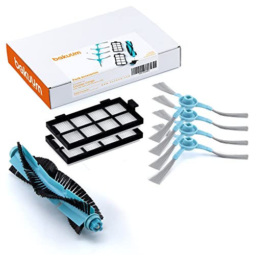 Bakuum Pack accesorios Cecotec Conga 1690, 1890, 2290 Panoramic y 2690, x2 Filtros Deposito Solidos x4 Cepillos x1 Rodillo Repuestos. Filtro Solo Deposito de Polvo Cover