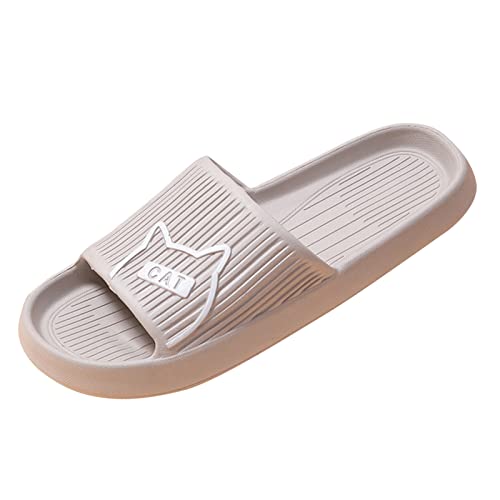 Zapatillas genéricas para hombre, zapatillas para mujer, zapatillas de baño, sin deslizar, suaves, para casa, antideslizantes, unisex, nube, secado rápido, acupresión de los pies, zapatillas, 3 gris