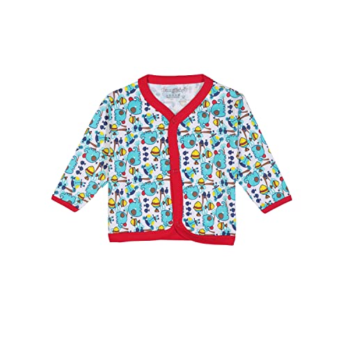 Image of NammaBaby Unisex Kid Cotton Regular Fit T-Shirt Hosiery Clothing Jhabla /Vest Front Open T- Shirt with Snap Buttons