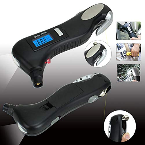 Medidor digital de pressão de pneu KKmoon, 5 em 1, 150 PSI 4 configurações para bicicleta de caminhã