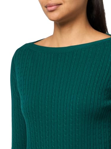 Image of Nautica Women's Long Sleeve Cable Boatneck Sweater