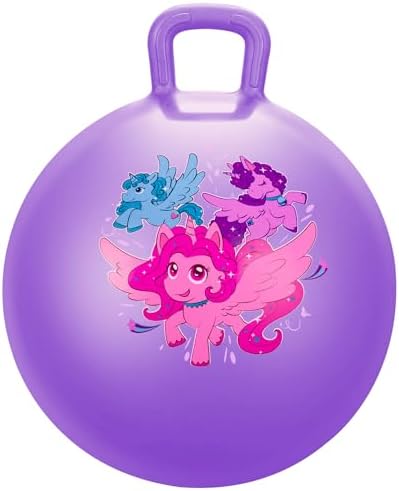 PlayZap Hopper Balls for Kids 3-8, 18 Inches Bouncy Ball with Han...