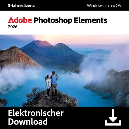 Adobe Photoshop Elements 2026 |3-Jahreslizenz | 1 Gerät│1 Benutzer│PC/Mac│ Download