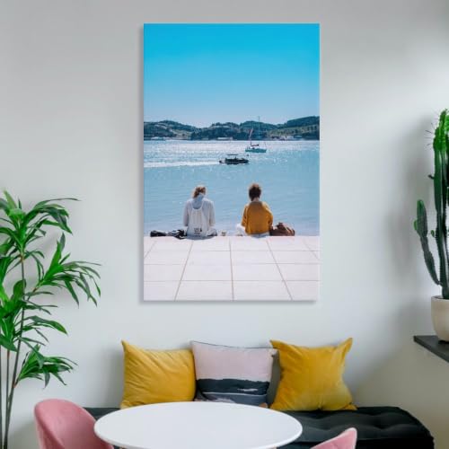 Tableau mer tranquille impression sur toile zen 50x75 cm