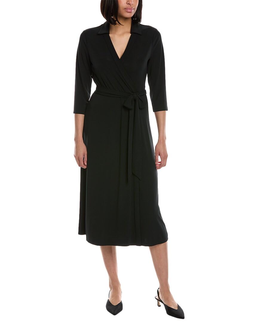 Robe mi-longue avec col la solution anti-froissement pour rester impeccable - 3