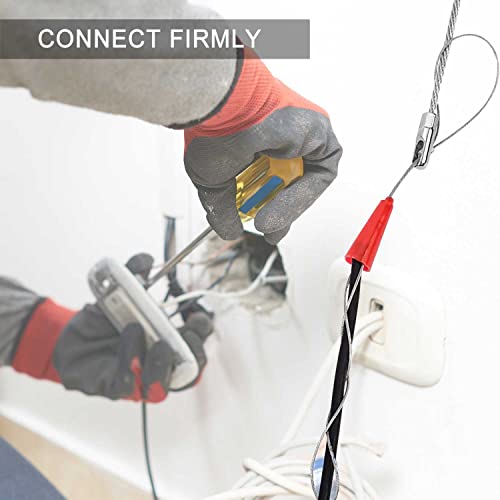 Tire Cable Electrique, 15M Aiguille Fibre Optique, Réutilisable Aiguille Tire Fil, 4.5mm Tire Fils Electrique Convient aux Sols Plafonds Tuyaux et Interstices Muraux(Vert) – Image 5