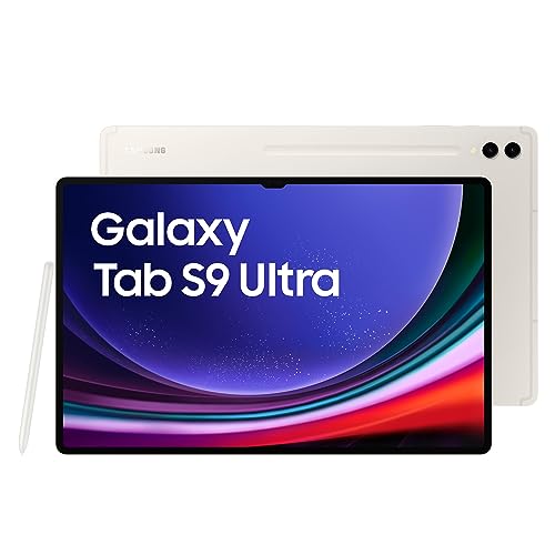 Samsung Galaxy Tab S9 Ultra Android Tablet 5G 1TB / 16GB RAM, MicroSD Card Slot, Includes S Pen, Simlock Free No Contract, Beige