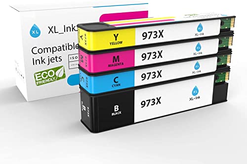 XL-Ink Compatible with HP 973x / HP973x Economy Set of 4 (CMYK: HP L0S07AE, F6T81AE, F6T82AE