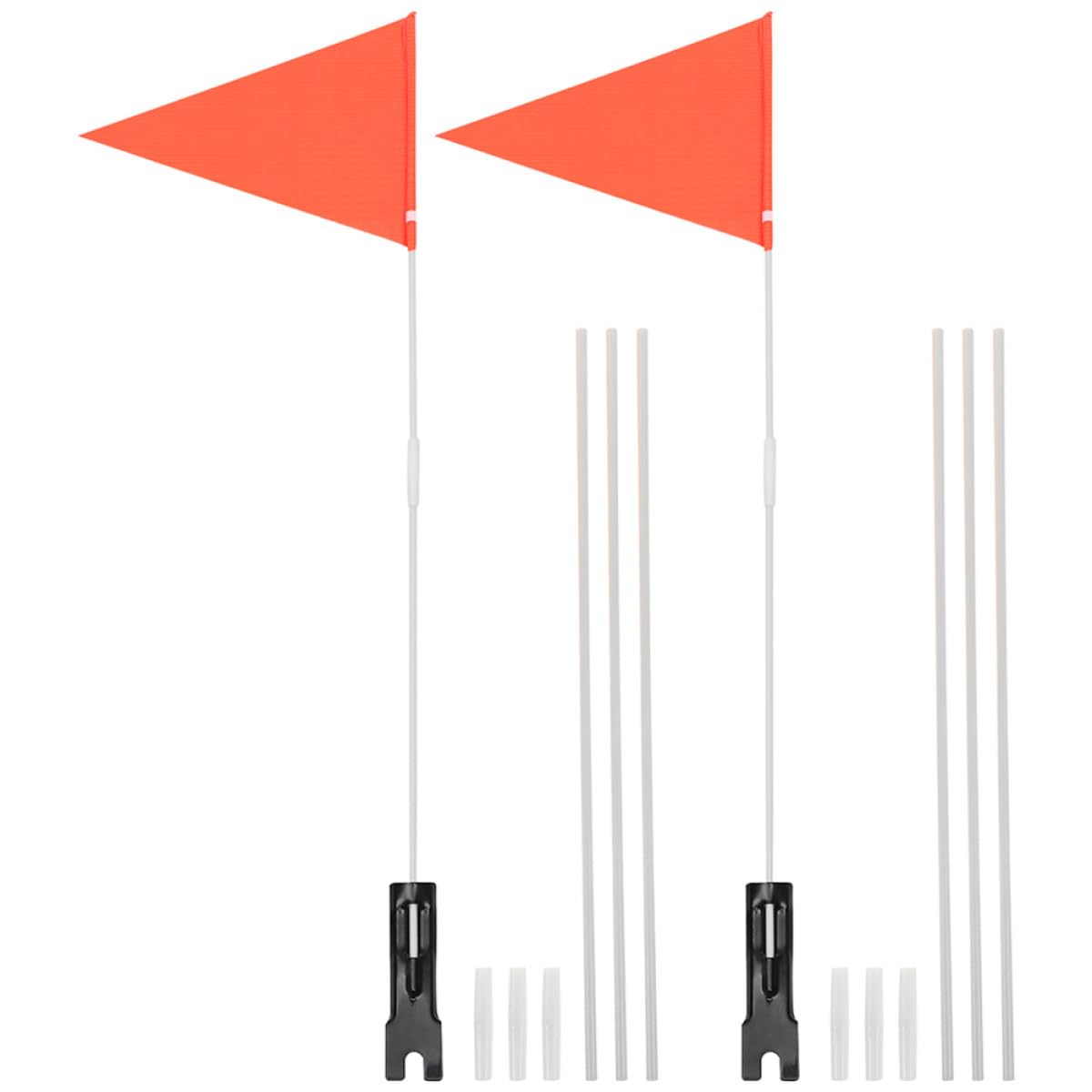 Bandera de ciclismo seguro con mástil flexible de fibra y anclaje de metal ligero