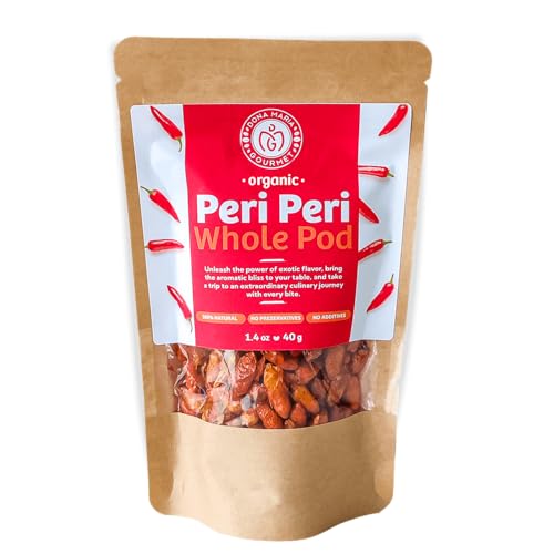 40g Bio Piri Piri Peri Peri Spice Hot Chilli Pepper Whole Pod from Portugal African bird's eye