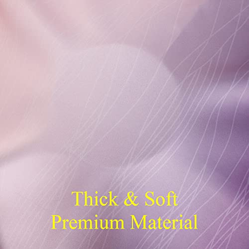 Pink And Purple Curtains 63 Inch Length 2 Panels, Full Light Blocking Ombre Blackout Curtains For Kids Room, Thermal Insulated Noise Reducing Gradient Blackout Curtains For Girls Bedroom, 52X63 Inch #TOP7