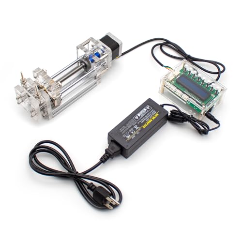 iDili Laboratory Small Syringe Pump Mini Autosampler Portable Lightweight Micro Injection Device 0.01-150MM/MIN 65N with Controller