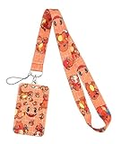 Charmanders Cartoon Anime Characters Lanyard with ID Holder Keychain