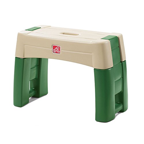 Step2 Garden Kneeler Seat - Durable Plastic Gardening Stool with Kneeling Cushion Pad, Multicolor