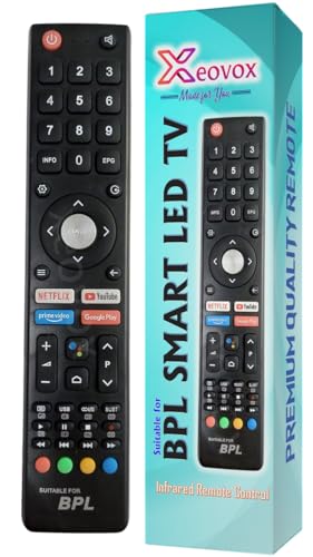 Image of Remote for BPL LED Tv Suitable for BPL Smart Android 4k LED UHD HD LED Tv with Hotkeys Without Voice Command