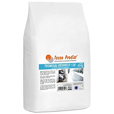 Tecno Prodist TECNOSAL DESHIELO (Saco 10 Kg) Sal Especial para derretir Hielo y Nieve en Invierno, descongelación Ideal para Caminos, entradas, aparcamientos o Carreteras, Doble Uso, Sal Lavavajillas
