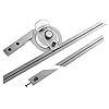 360 Degree Steel Universal Bevel Protractor Angle Finder Measuring Ruler Magnifying Glass Ruler Tool Angle Measuring Tool Precision Angle Measuring Winkelmesser