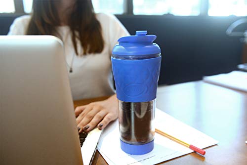 Cafeteira Pressca Azul Real 350 ml