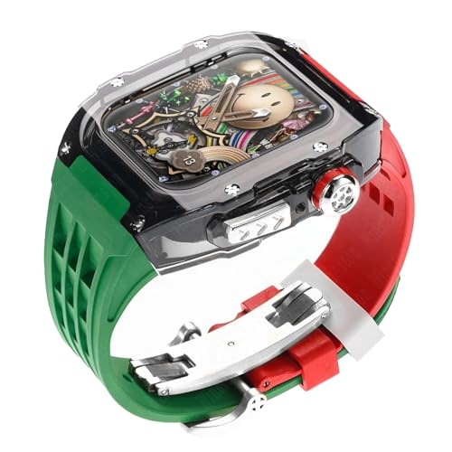 Kit modification montre caoutchouc fluoro Apple Watch 44mm pour le sport et le quotidien