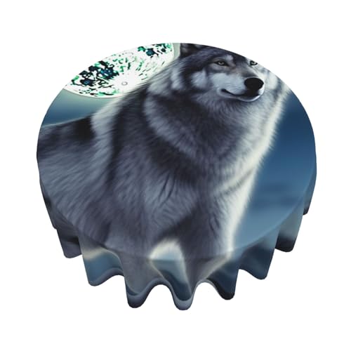 Nappe ronde loup de style rustique supérieure et antitache - 4