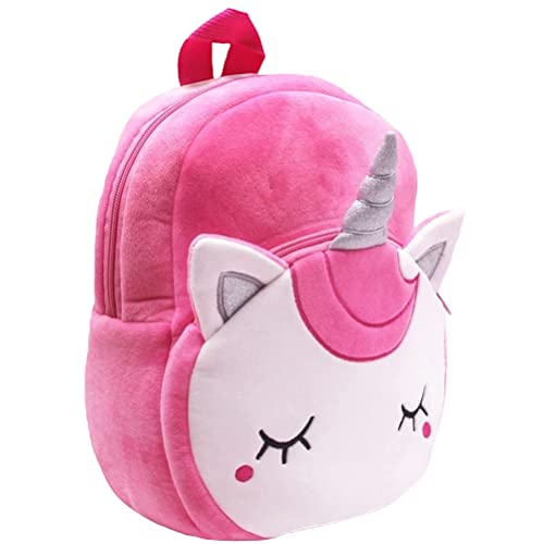 LUOZZY Plush Unicorn Backpack Animal Schoolbag Crossbody Bag Cartoon Mini Travel Bag Kids Creative G