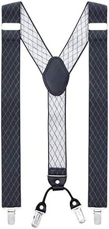 MASADA men's Braces , suspender with strong clips - smoothly adjustable 3.5 cm wide fits for up to 195 cm body height