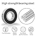 Skweawert 10Pcs 607RS Deep Groove Ball Bearings ID 7mm x OD 19mm x Width 6mm 607-2RS Double Rubber Seal Deep Groove Ball Bearings Miniature Bearing Industrial Bearing