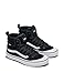 Vans Women's Ashwood Hi Decon Shoe | High Top Fashion Sneakers with Padded Ankle Support, Suede/Canvas Black/White, 8.5