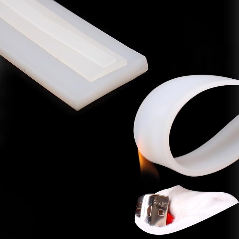 Météo Solide Bande d'étanchéité en caoutchouc de Silicone blanc, largeur 10mm à 30mm, épaisseur 2mm à 5mm, joint d'étanchéité antidérapant, résistant à la chaleur Antidérapant Friction (Size : 1 Mete