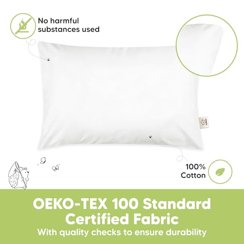 Image of KeaBabies 1pk Toddler Pillows 2 Year Old to 5,13x18 Kids Pillow (Soft White)