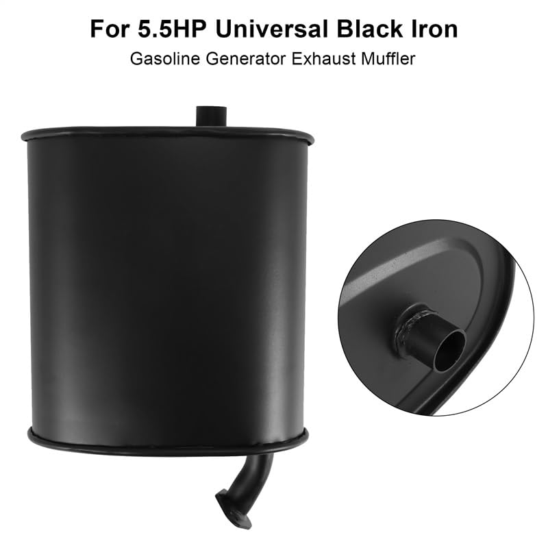Accesorios para automóviles Generador de Gasolina Universal Negro Hierro 2-3KW silenciador de Escape for 5.5HP 6.5HP 3500W 4000W Accesorios Altas prestaciones