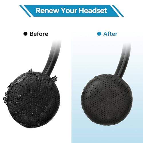 Cojines para audífonos Poly, reemplazo de almohadillas para Plantronics Blackwire 3320 3325 C310 C320 C3210 C3220 C3225, cubiertas para Jabra PRO 920 930 935 9450 9460 (2 piezas) miniatura 5