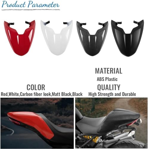Carénage solo Ducati Monster 797 cache selle passager rouge - 3