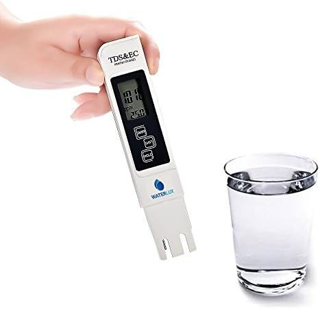 Waterlux 3-in-1 TDS, Temperature, and EC Meter with large LCD Screen