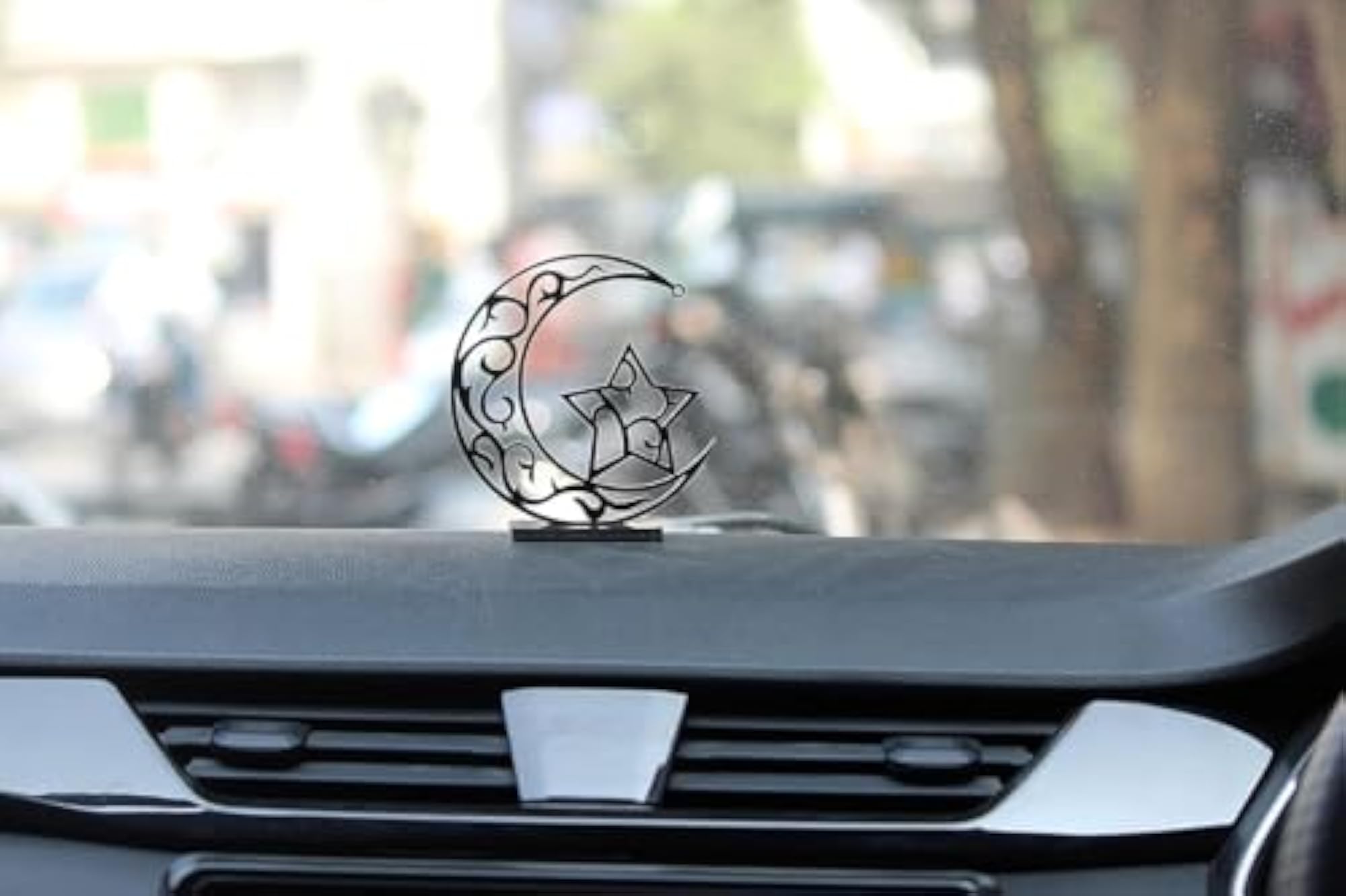 Islamic Moon Star Shape Spiritual Decor for Car