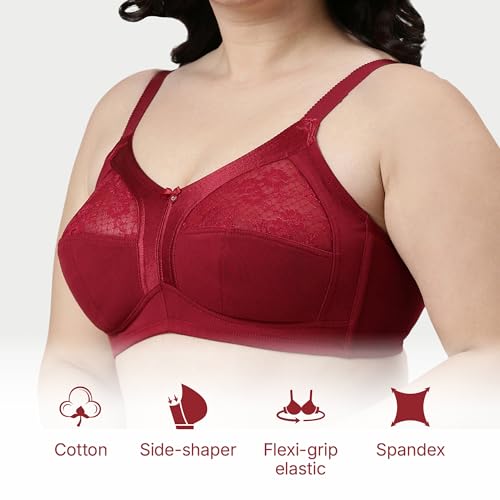 Image of Enamor Innovations Fabcool M-Frame Side Shaper Panel Women's Cotton Everyday Bra - Non Padded, Wirefree, Full Coverage - A014 (Available in Plus Sizes)