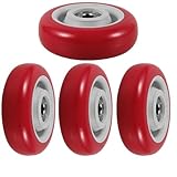 ARTSEWPLY 4 Stück Möbelrollen mit Lagern 3 Zoll Pu Lenkrollen Verschleißfest Leichtlaufend für Möbel und Werkbank Ersatz