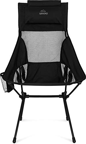 normani Ultralight Folding Camping Chair XXL Camping Chair with Long Backrest and Cushion Outdoor Chair Beach Chair Travel Chair Folding Chair Fishing Chair - Load Capacity 150 kg (330 lbs) - Image 4