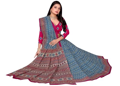 Image of Karishma Pure Cotton Mulmul (Soft) Saree With Ikat Design And Elephant Border