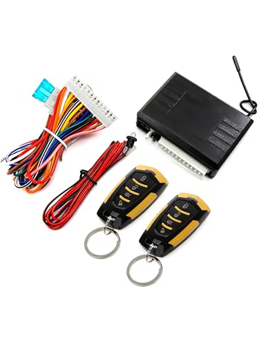 TINGSING Car Door Lock Keyless Entry System, Universal Cars Auto Remote Central Kit with 2 Remote Control, Hardwired Controlling Box, DC 12V Only,M616-8182
