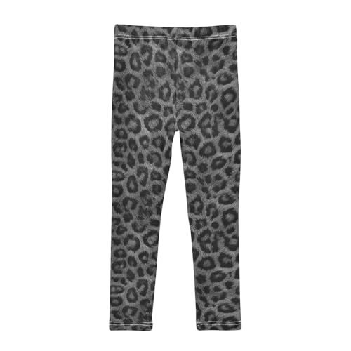 Girls Leggings Black Leopard Animal Skin Soft Toddler Leggings for Girls Kids Pants Size 4T-10T2