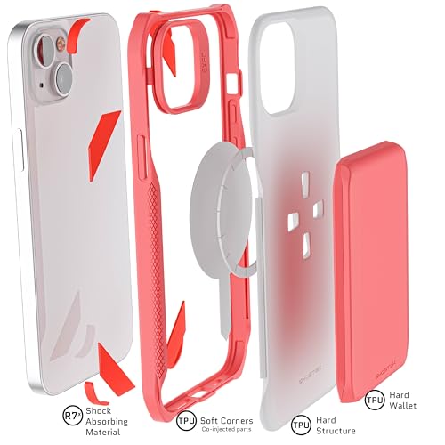 Funda para iPhone 14 Plus de mujer con porta tarjetas extraíble para viajes y coche 7