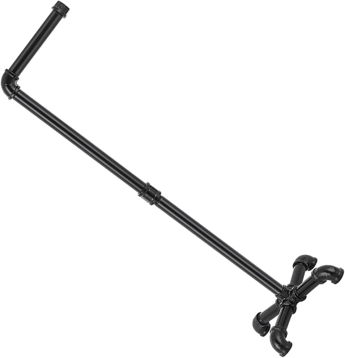 Industrial Style Black Metal Vertical Toilet Paper Holder Floor-Standing Tissue Organizer Rack for Bathroom and Bedroom Storage