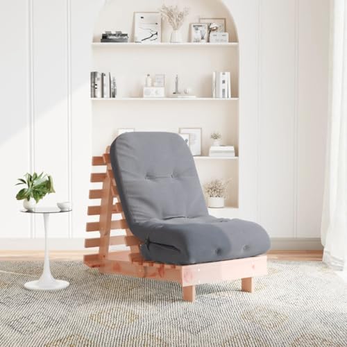 Teenpull Canapé-lit futon Convertible en Bois Massif Douglas avec Matelas 60x206x11 cm, Dossier réglable, Banquette Pliable modulable pour Salon Chambre...