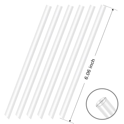 Image of Replacement Straws ONLY Compatible with 20oz Stanley IceFlow Flip Tumbler (Old Model) - Not for IceFlow 2.0 Flip 20oz - Accessories Set Includes 6 Hard Straws + 1 Cleaning Brush